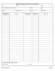 CBP Form 7512A Transportation Entry and Manifest of Goods Subject to CBP Inspection and Permit - Continuation Sheet, Page 2