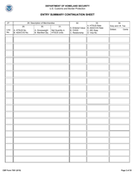 CBP Form 7501 Entry Summary, Page 2
