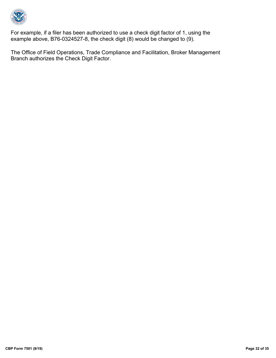 CBP Form 7501 Entry Summary, Page 32