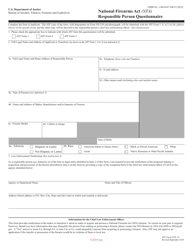 ATF Form 5320.23 National Firearms Act (Nfa) Responsible Person Questionnaire, Page 5