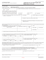 Document preview: ATF Form 4 (5320.4) Application for Tax Paid Transfer and Registration of Firearm