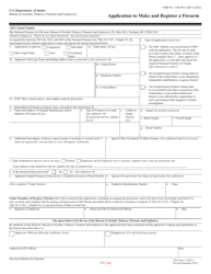ATF Form 1 (5320.1) Application to Make and Register a Firearm