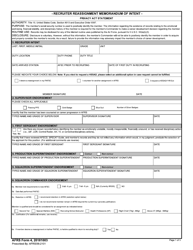 Document preview: AFRS Form 4 Recruiter Reassignment Intent