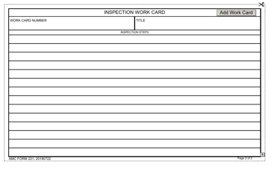 AMC Form 221 Local Inspection Work Card, Page 2