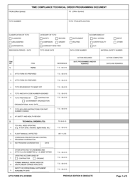 Document preview: AFTO Form 875 Time Compliance Technical Order Programming Document