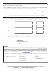 Form S151 Application for Certificate of Occupancy and Use - Australian Capital Territory, Australia, Page 2
