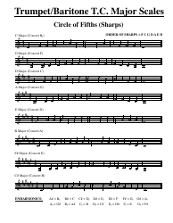 Trumpet/Baritone T.C. Major Scales Sheets - Flats and Sharps, Page 2