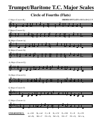 Document preview: Trumpet/Baritone T.C. Major Scales Sheets - Flats and Sharps