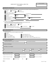 Form REG-51 Worksheet for Funeral Director - New Jersey, Page 3