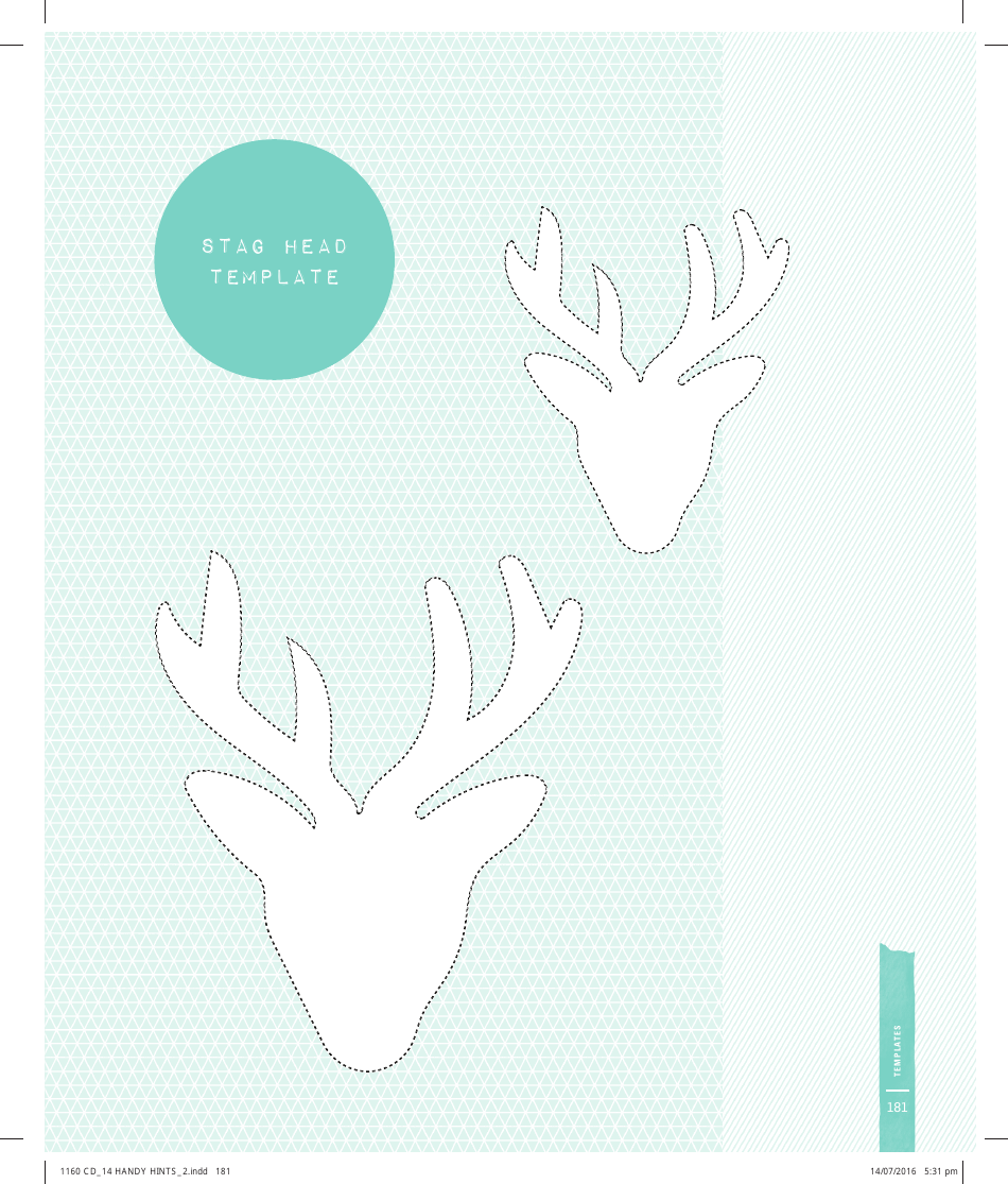 Stag Head Template Image Preview