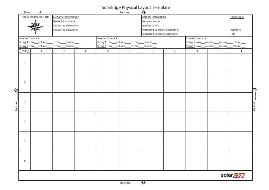 &quot;Physical Layout Template - Solaredge&quot; Download Pdf