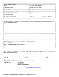 Form F262-024-319 Claims Suppression Complaint Form - Washington (Vietnamese), Page 2
