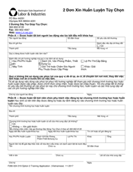 Document preview: Form F280-024-319 Option 2 Training Application - Washington (Vietnamese)