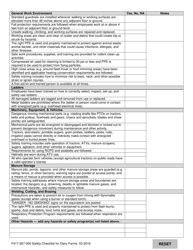 Form F417-267-000 Safety Checklist for Dairy Farms - Washington, Page 2