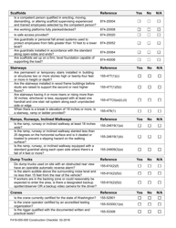 Form F418-055-000 Construction Checklist - Safety - Washington, Page 4