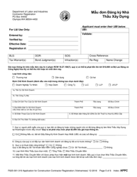 Form F625-001-319 Application for Construction Contractor Registration - Washington (Vietnamese), Page 5