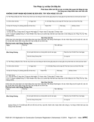 Form F625-001-319 Application for Construction Contractor Registration - Washington (Vietnamese), Page 6