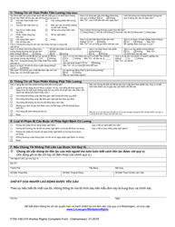Form F700-148-319 Worker Rights Complaint Form - Washington (Vietnamese), Page 4