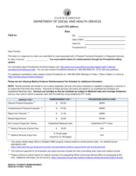 Document preview: DSHS Form 06-173 Medical Evidence Reimbursement - Washington