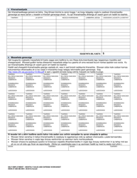 DSHS Form 07-098 Self Employment Monthly Sales and Expense Worksheet - Washington (Somali), Page 2