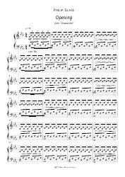 Philip Glass - Opening (&quot;glassworks&quot; Ost) Piano Sheet Music