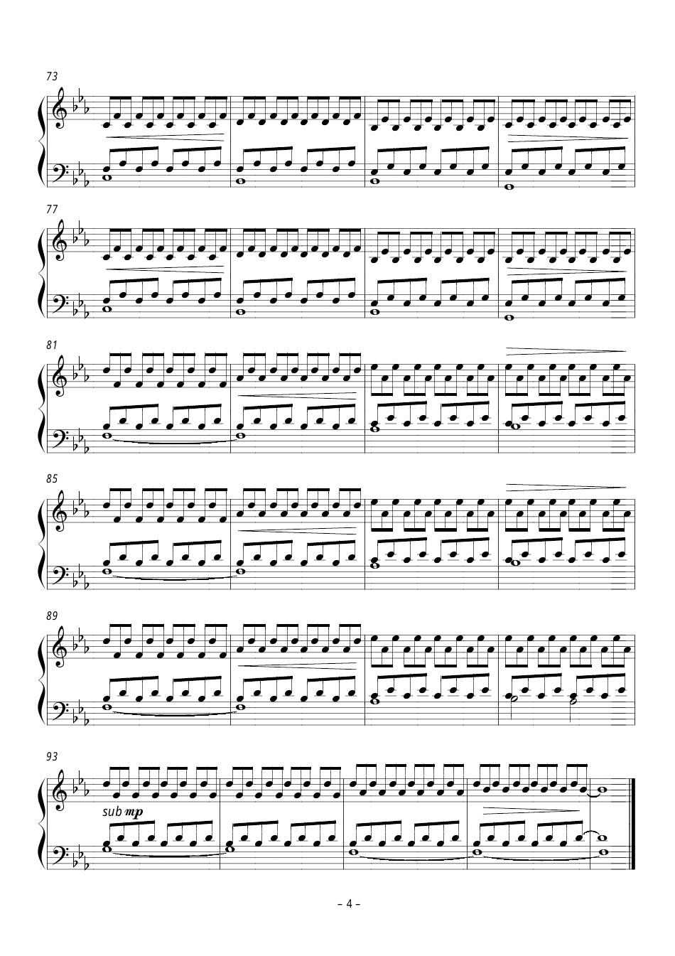 Philip Glass - Opening (glassworks Ost) Piano Sheet Music, Page 4