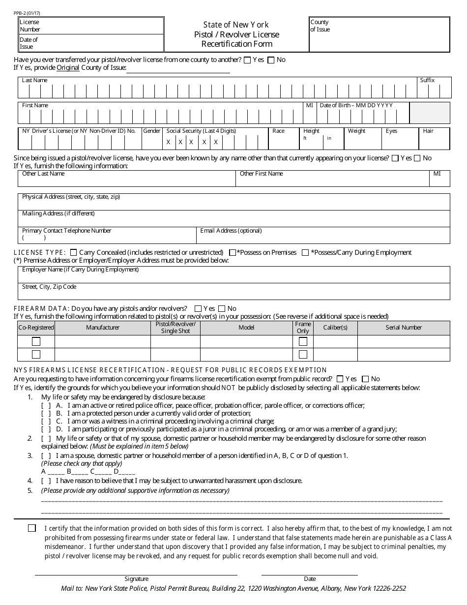 Form PPB-2 - Fill Out, Sign Online and Download Printable PDF, New York ...