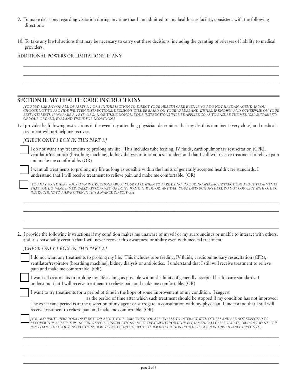 Virginia Virginia Advance Directive for Health Care Form Fill Out