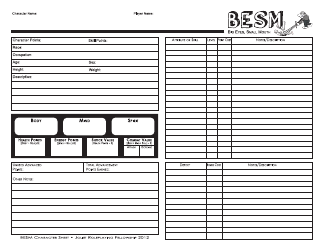 Document preview: Besm Character Sheet