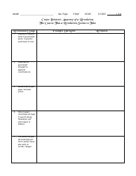 Crane Brinton&#039;s &quot;anatomy of a Revolution&quot; History Worksheet - Susan Pojer, Horace Greeley High School