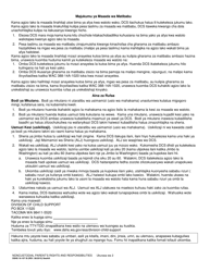 DSHS Form 16-107 SI Noncustodial Parent&#039;s Rights and Responsibilities - Washington (Swahili), Page 2