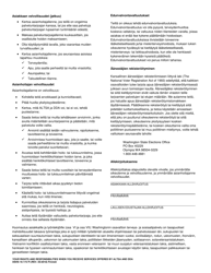 DSHS Form 16-172 Your Rights and Responsibilities When You Receive Services Offered by Aging and Long-Term Support Administration and Developmental Disabilities Administration - Washington (Finnish), Page 2