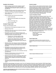 DSHS Form 16-172 Your Rights and Responsibilities When You Receive Services Offered by Aging and Long-Term Support Administration and Developmental Disabilities Administration - Washington (Indonesian (Bahasa Indonesia)), Page 2