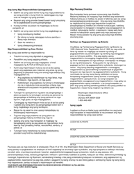 DSHS Form 16-172 Your Rights and Responsibilities When You Receive Services Offered by Aging and Long-Term Support Administration and Developmental Disabilities Administration - Washington (Tagalog), Page 2