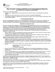DSHS Form 16-107 TA Noncustodial Parent&#039;s Rights and Responsibilities - Washington (Tagalog)