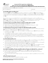 Document preview: DSHS Form 16-195 Information About Your Role as the Identified Necessary Supplemental Accommodation (Nsa) Representative - Washington (Lao)
