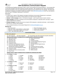 DSHS Form 16-237 Dda Govdelivery Communication Request - Washington