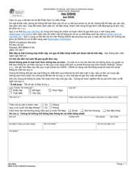 Document preview: DSHS Form 16-242 Ask Dshs - Washington (Vietnamese)