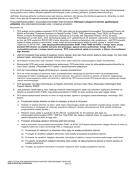 DSHS Form 18-078 Application for Nonassistance Support Enforcement Services - Washington (Polish), Page 2