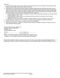 DSHS Form 18-078 Application for Nonassistance Support Enforcement Services - Washington (Swahili), Page 4