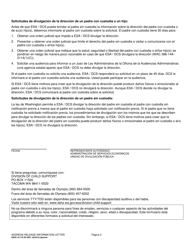 DSHS Formulario 18-176 SP Carta De Informacion De Divulgacion De Direccion - Washington (Spanish), Page 2
