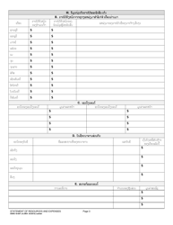 DSHS Form 18-097 LA Statement of Resources and Expenses - Washington (Lao), Page 3