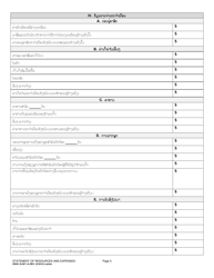 DSHS Form 18-097 LA Statement of Resources and Expenses - Washington (Lao), Page 5