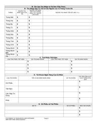 DSHS Form 18-097 Statement of Resources and Expenses - Washington (Vietnamese), Page 3
