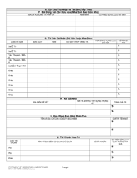 DSHS Form 18-097 Statement of Resources and Expenses - Washington (Vietnamese), Page 4