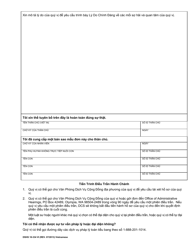 DSHS Form 18-334 Your Options for Child Support Collection While Receiving Temporary Assistance for Needy Families (TANF) - Washington (Vietnamese), Page 2