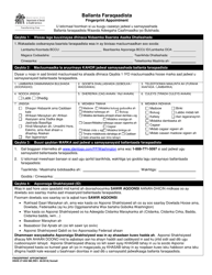 Document preview: DSHS Form 27-059 SM Fingerprint Appointment - Washington (Somali)