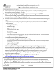 Document preview: DSHS Form 27-089 CA Fingerprint-Based Background Check Notice - Washington (Cambodian)