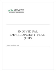 Document preview: Individual Development Plan - Vermont