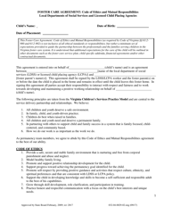 Form 032-04-0029-02 Foster Care Agreement: Code of Ethics and Mutual Responsibilities - Virginia